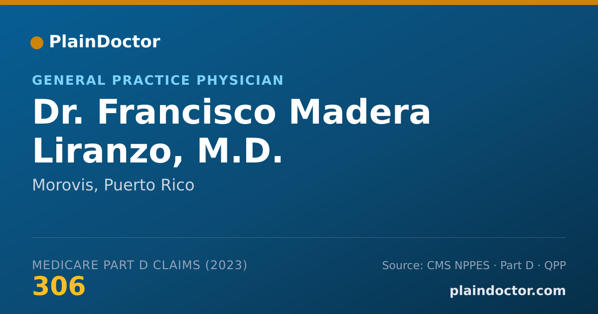 Shareable card for Francisco Madera Liranzo, M.D. - General Practice Physician, Morovis, PR
