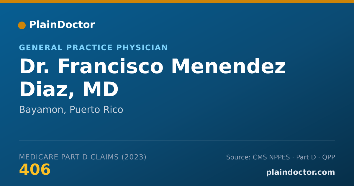 Shareable card for Francisco Menendez Diaz, MD - General Practice Physician, Bayamon, PR