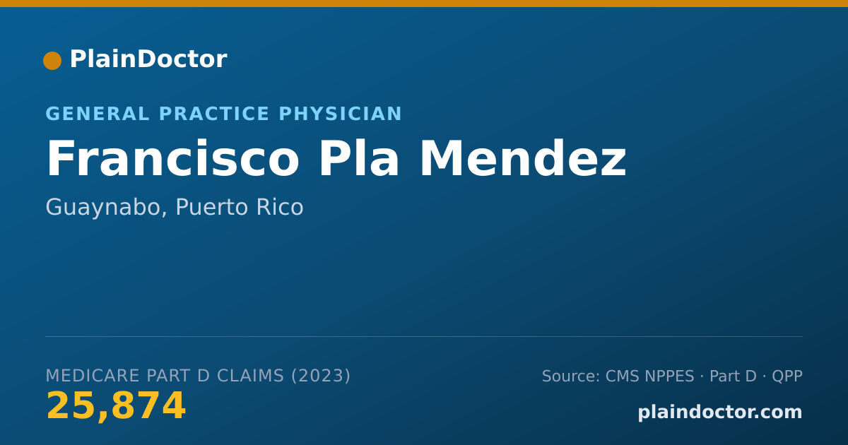 Shareable card for Francisco Pla Mendez - General Practice Physician, Guaynabo, PR