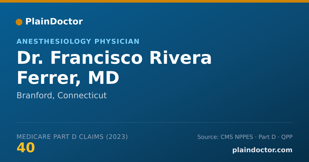 Shareable card for Francisco Rivera Ferrer, MD - Anesthesiology Physician, Branford, CT