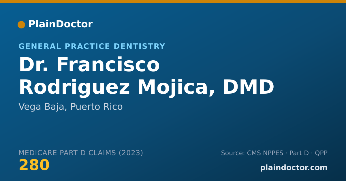 Shareable card for Francisco Rodriguez Mojica, DMD - General Practice Dentistry, Vega Baja, PR