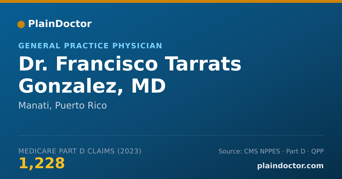 Shareable card for Francisco Tarrats Gonzalez, MD - General Practice Physician, Manati, PR