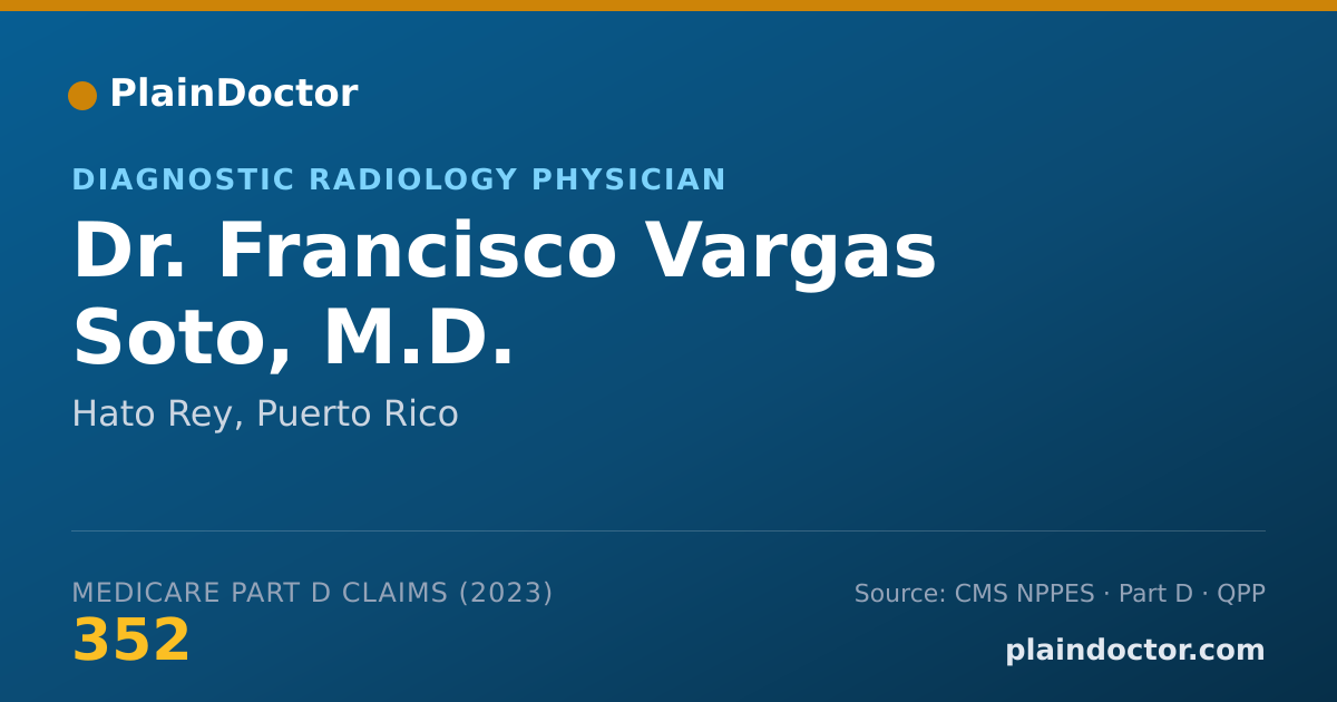 Shareable card for Francisco Vargas Soto, M.D. - Diagnostic Radiology Physician, Hato Rey, PR