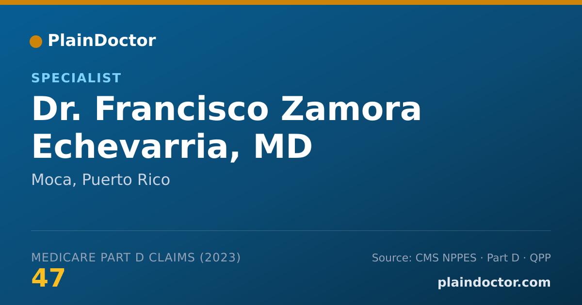 Shareable card for Francisco Zamora Echevarria, MD - Specialist, Moca, PR