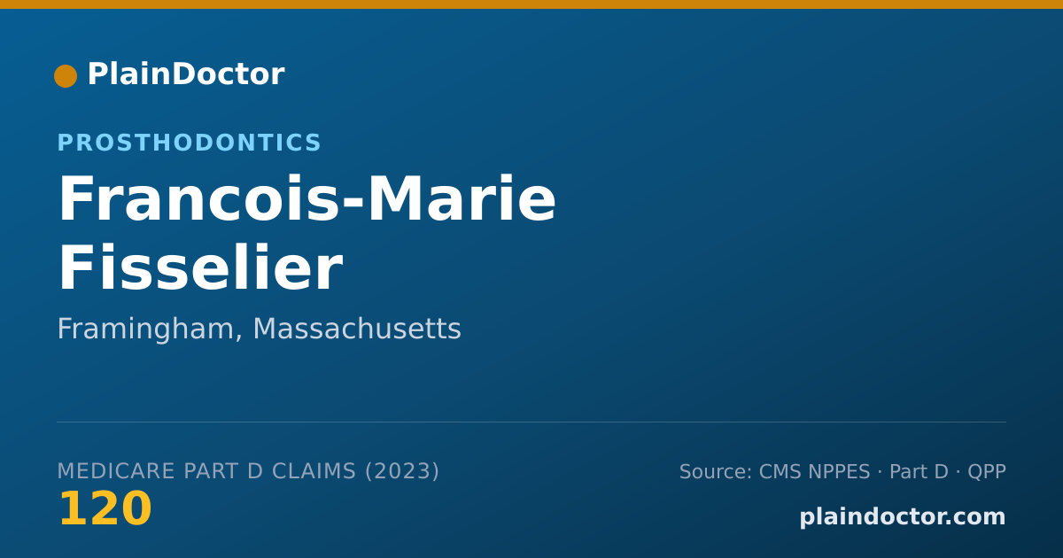 Shareable card for Francois-Marie Fisselier - Prosthodontics, Framingham, MA