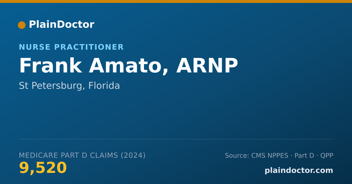 Shareable card for Frank Amato, ARNP - Nurse Practitioner, St Petersburg, FL