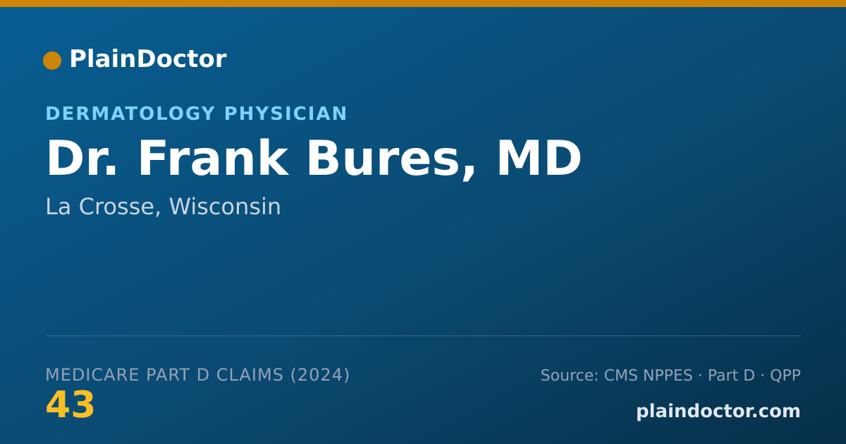 Shareable card for Frank Bures, MD - Dermatology Physician, La Crosse, WI