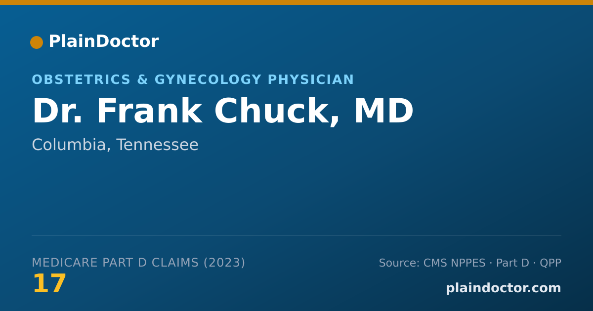 Shareable card for Frank Chuck, MD - Obstetrics & Gynecology Physician, Columbia, TN