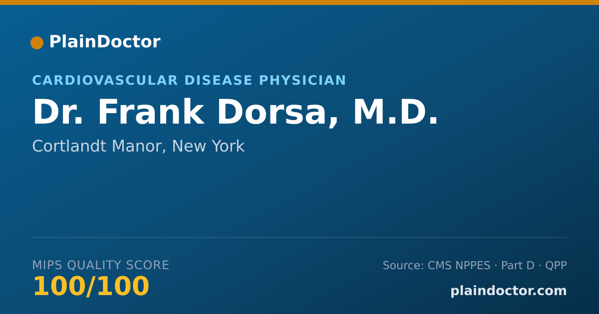 Shareable card for Frank Dorsa, M.D. - Cardiovascular Disease Physician, Cortlandt Manor, NY