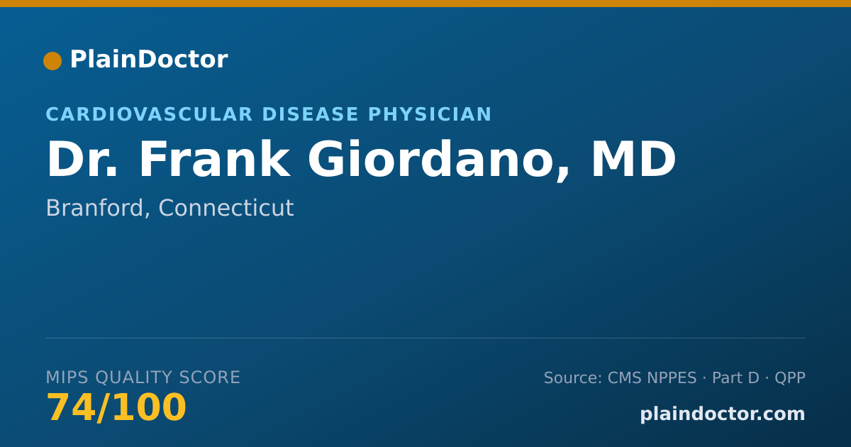 Shareable card for Frank Giordano, MD - Cardiovascular Disease Physician, Branford, CT