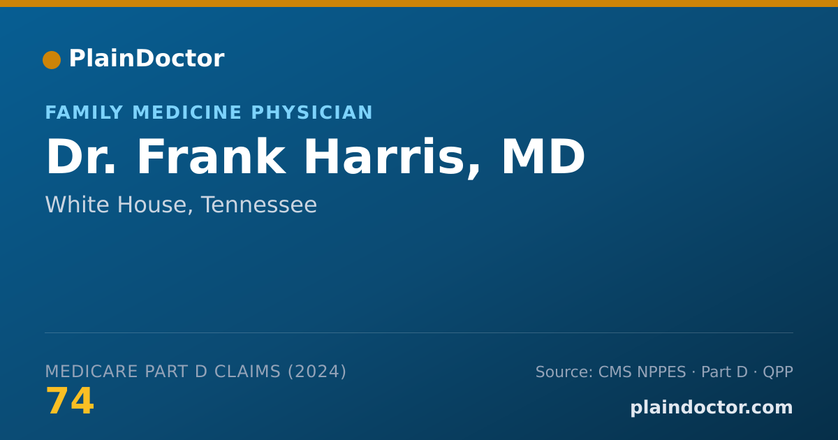 Shareable card for Frank Harris, MD - Family Medicine Physician, White House, TN