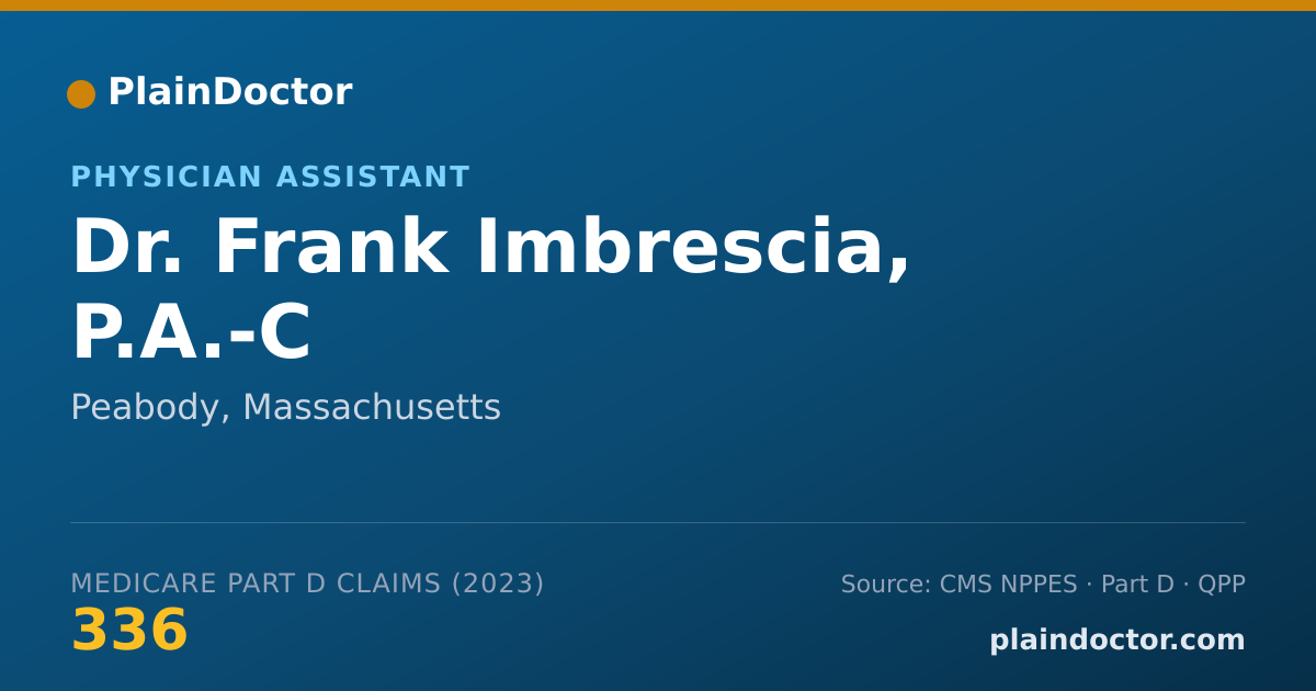 Shareable card for Frank Imbrescia, P.A.-C - Physician Assistant, Peabody, MA