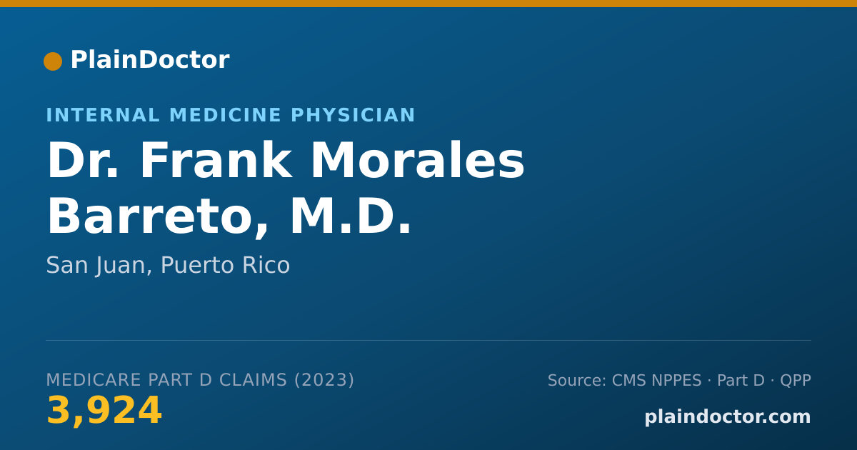 Shareable card for Frank Morales Barreto, M.D. - Internal Medicine Physician, San Juan, PR