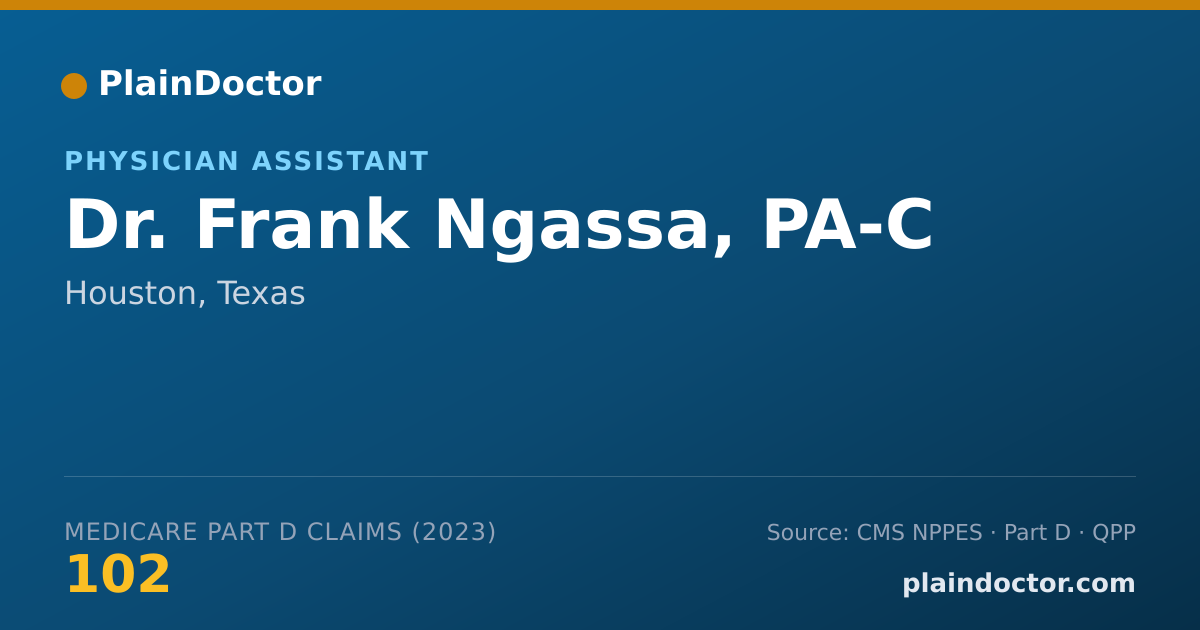 Shareable card for Frank Ngassa, PA-C - Physician Assistant, Houston, TX