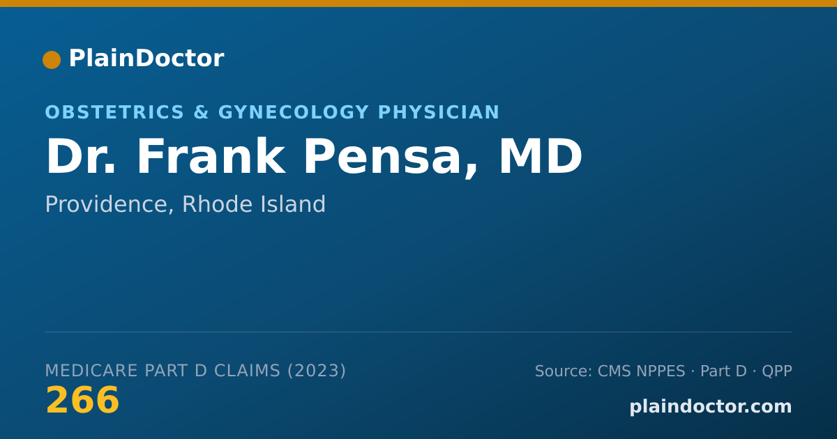 Shareable card for Frank Pensa, MD - Obstetrics & Gynecology Physician, Providence, RI
