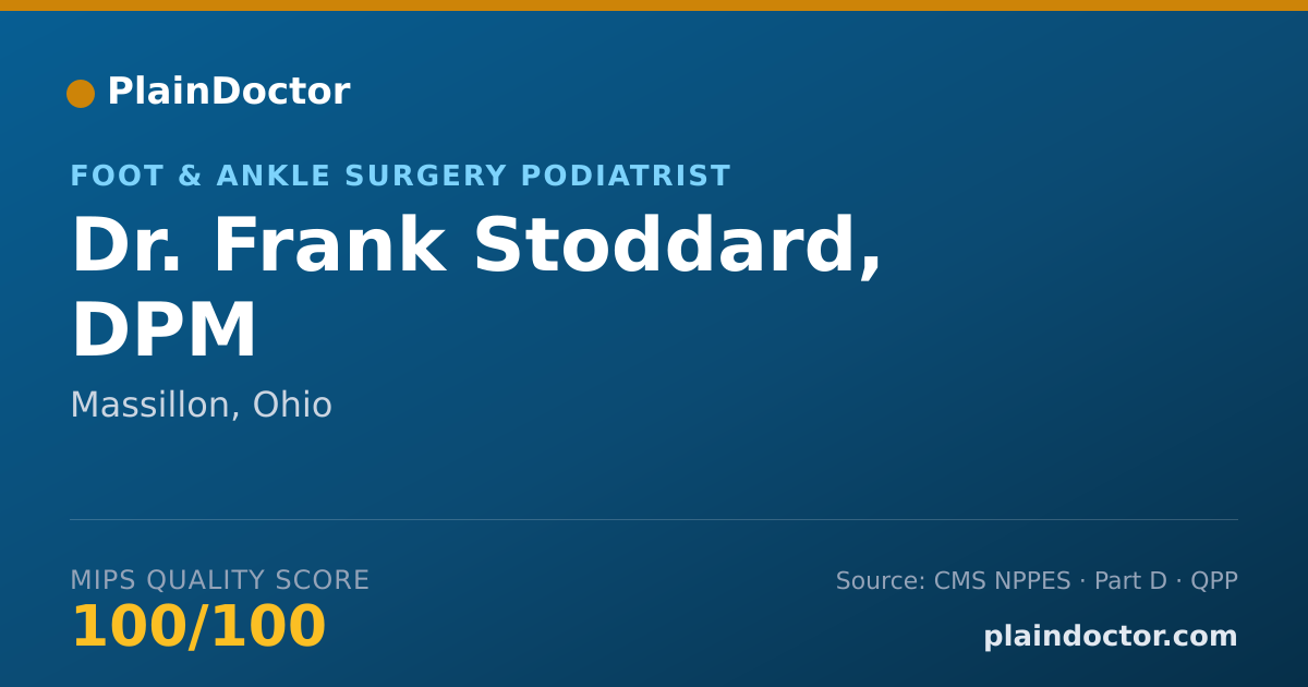 Shareable card for Frank Stoddard, DPM - Foot & Ankle Surgery Podiatrist, Massillon, OH