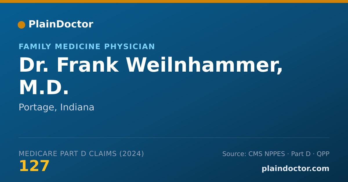 Shareable card for Frank Weilnhammer, M.D. - Family Medicine Physician, Portage, IN