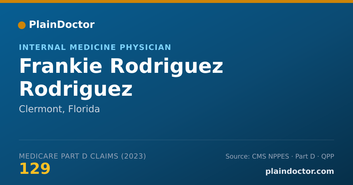 Shareable card for Frankie Rodriguez Rodriguez - Internal Medicine Physician, Clermont, FL