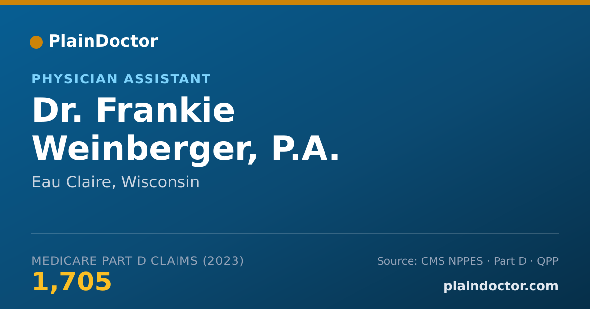 Shareable card for Frankie Weinberger, P.A. - Physician Assistant, Eau Claire, WI