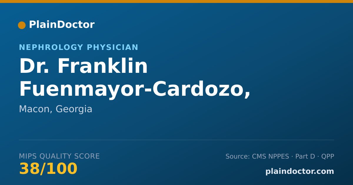Shareable card for Franklin Fuenmayor-Cardozo, M.D. - Nephrology Physician, Macon, GA