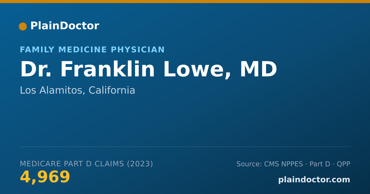 Shareable card for Franklin Lowe, MD - Family Medicine Physician, Los Alamitos, CA