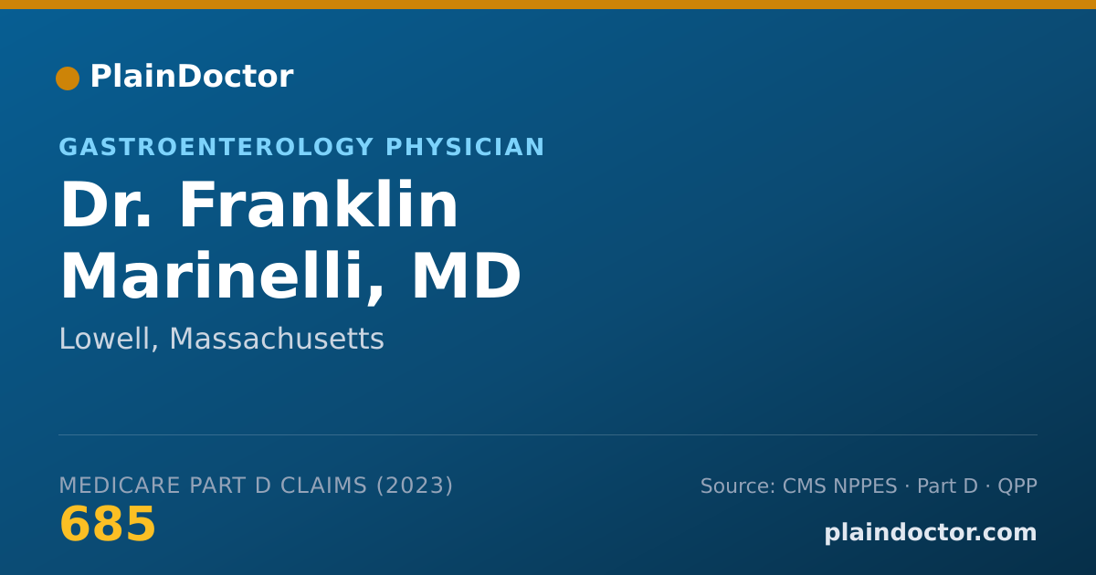 Shareable card for Franklin Marinelli, MD - Gastroenterology Physician, Lowell, MA