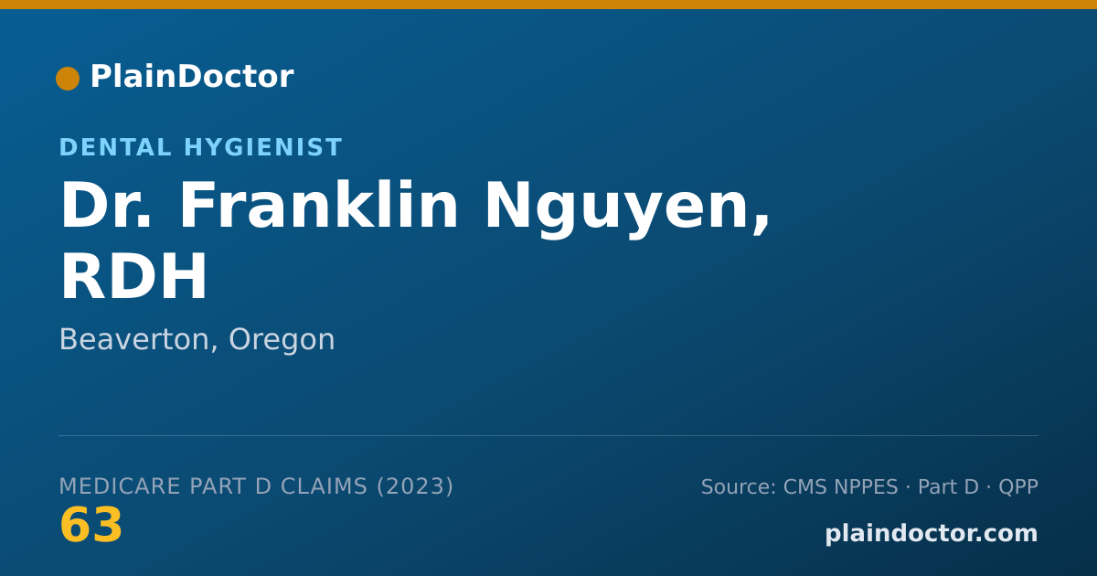 Shareable card for Franklin Nguyen, RDH - Dental Hygienist, Beaverton, OR