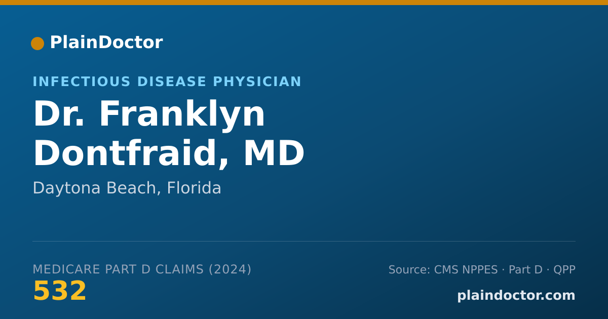 Shareable card for Franklyn Dontfraid, MD - Infectious Disease Physician, Daytona Beach, FL