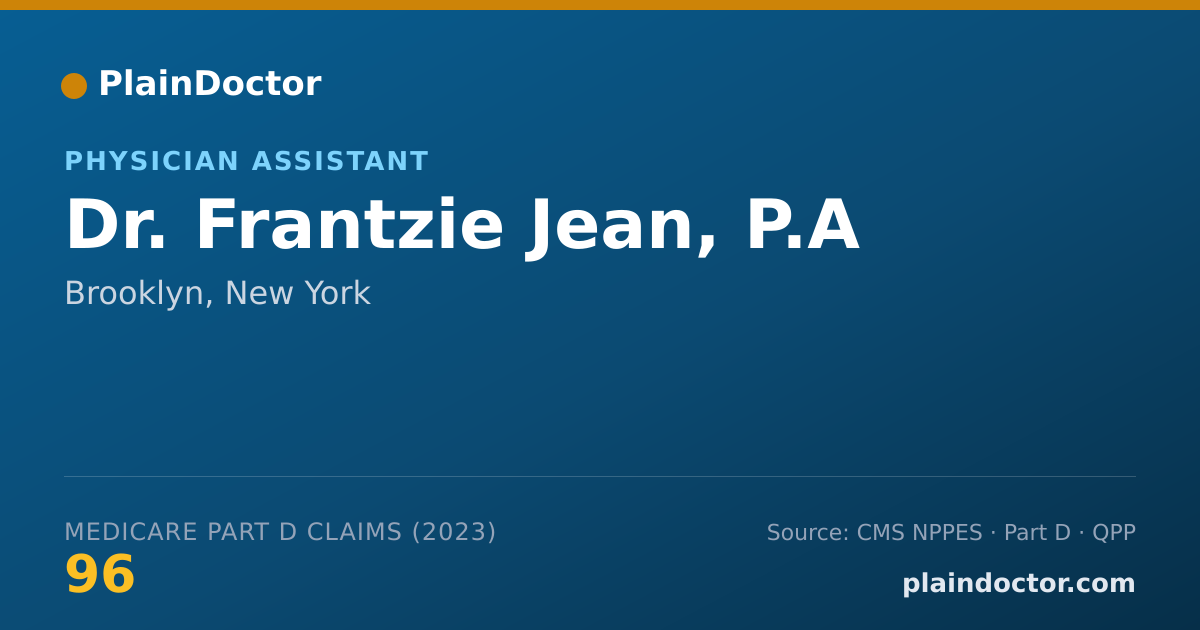 Shareable card for Frantzie Jean, P.A - Physician Assistant, Brooklyn, NY