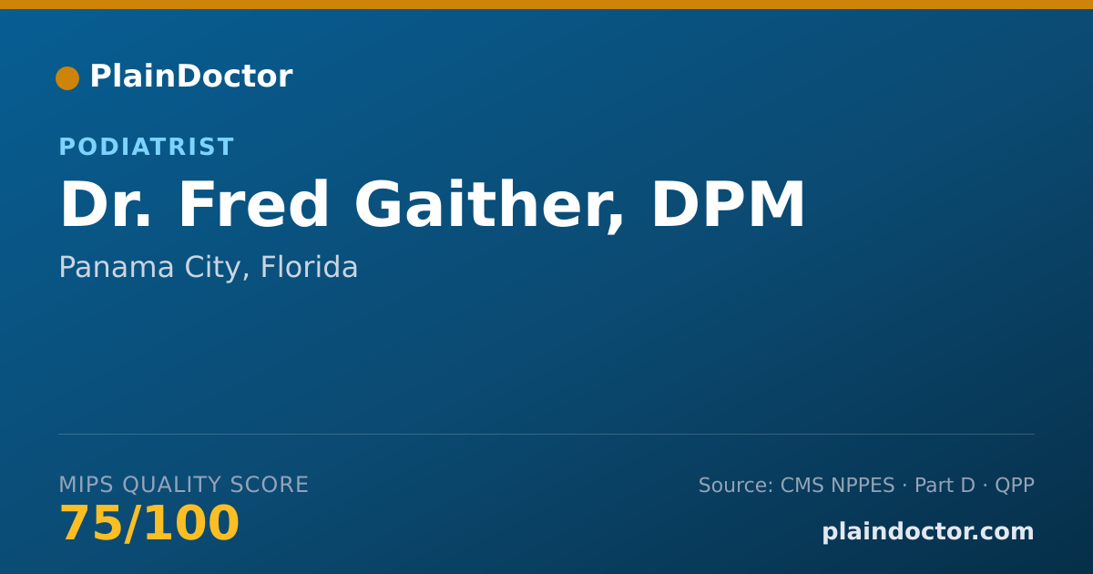 Shareable card for Fred Gaither, DPM - Podiatrist, Panama City, FL