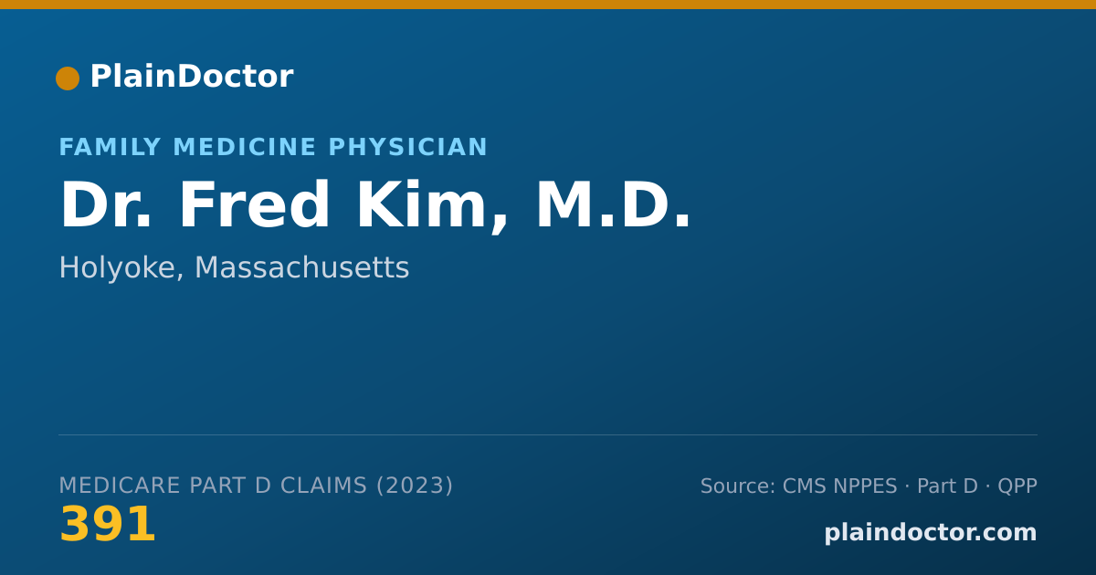 Shareable card for Fred Kim, M.D. - Family Medicine Physician, Holyoke, MA