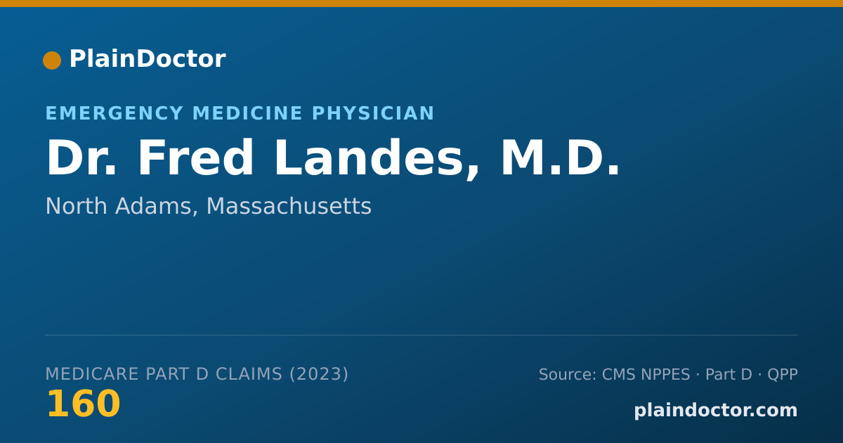 Shareable card for Fred Landes, M.D. - Emergency Medicine Physician, North Adams, MA