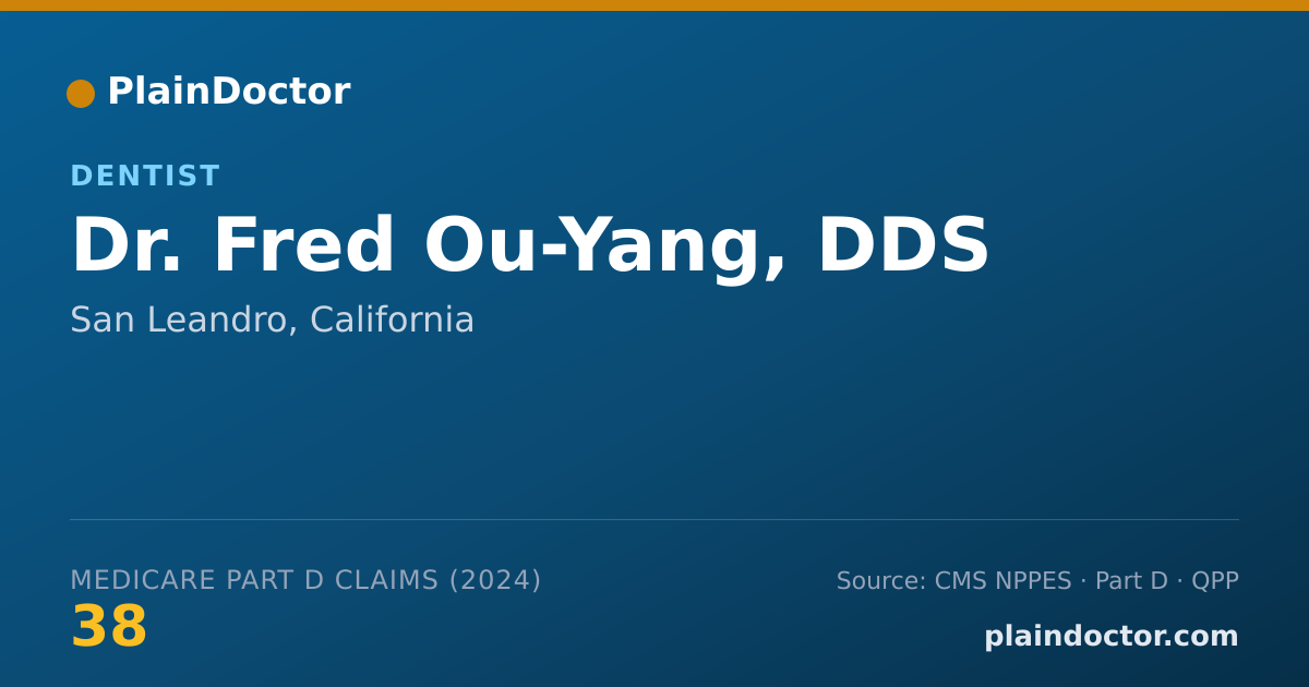 Shareable card for Fred Ou-Yang, DDS - Dentist, San Leandro, CA