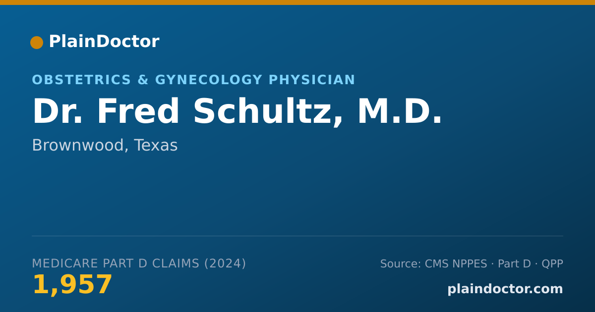 Shareable card for Fred Schultz, M.D. - Obstetrics & Gynecology Physician, Brownwood, TX