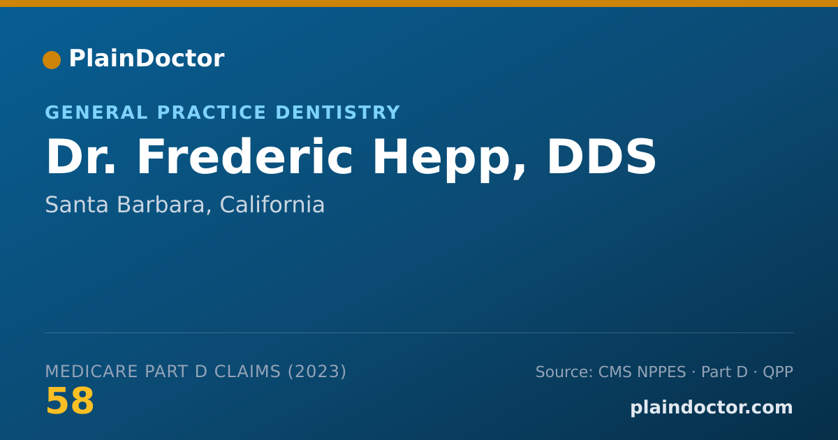 Shareable card for Frederic Hepp, DDS - General Practice Dentistry, Santa Barbara, CA