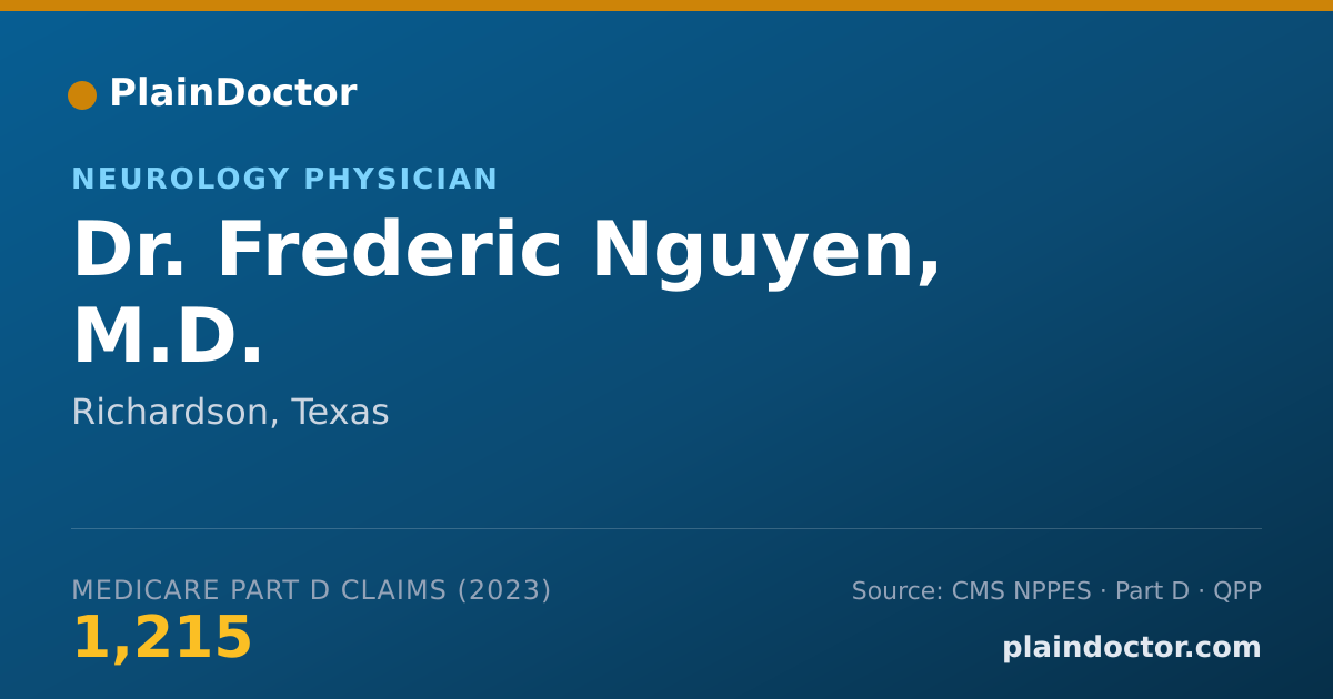 Shareable card for Frederic Nguyen, M.D. - Neurology Physician, Richardson, TX