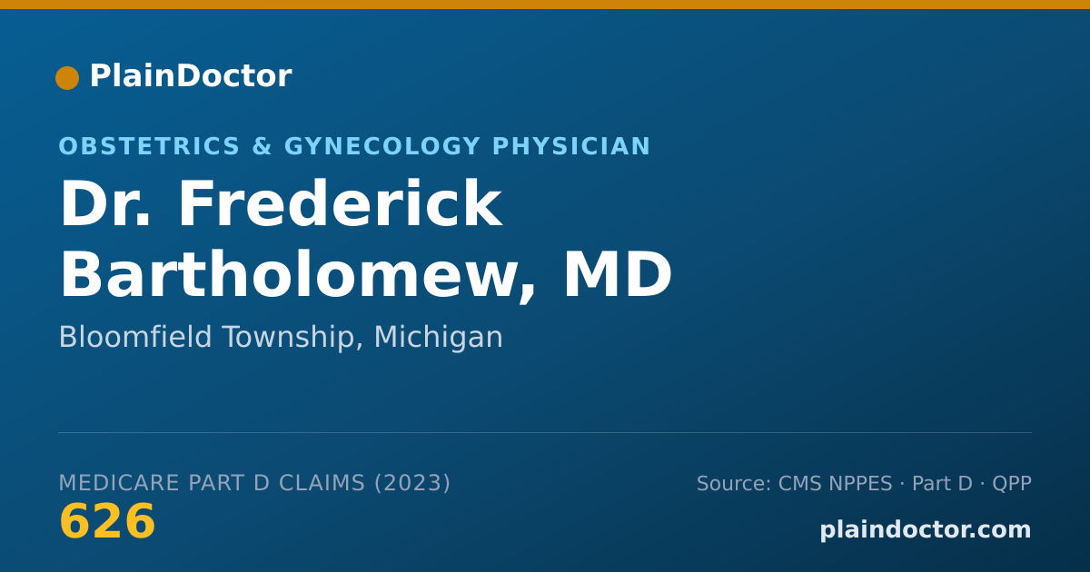 Shareable card for Frederick Bartholomew, MD - Obstetrics & Gynecology Physician, Bloomfield Township, MI