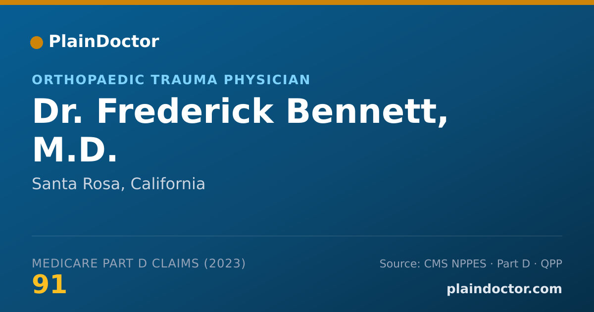 Shareable card for Frederick Bennett, M.D. - Orthopaedic Trauma Physician, Santa Rosa, CA
