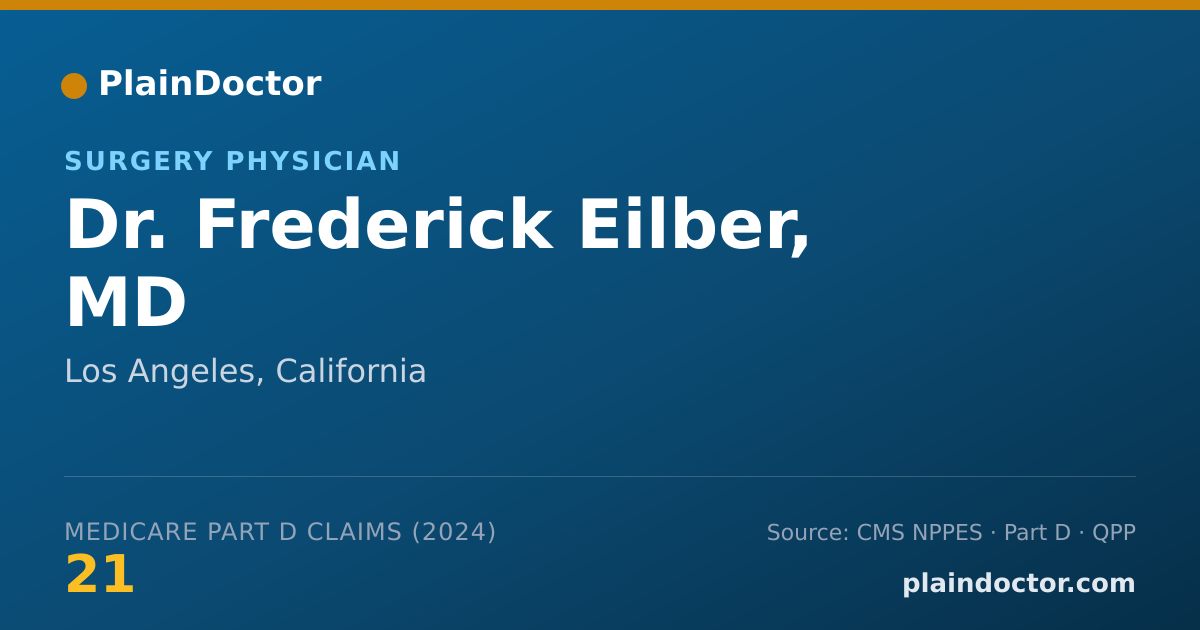 Shareable card for Frederick Eilber, MD - Surgery Physician, Los Angeles, CA