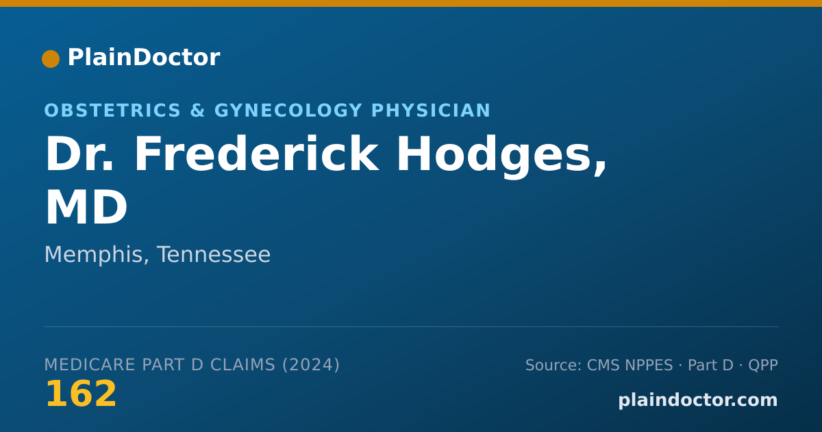 Shareable card for Frederick Hodges, MD - Obstetrics & Gynecology Physician, Memphis, TN