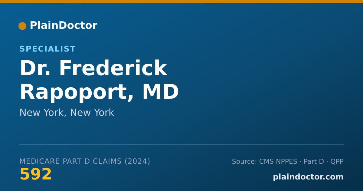 Shareable card for Frederick Rapoport, MD - Specialist, New York, NY