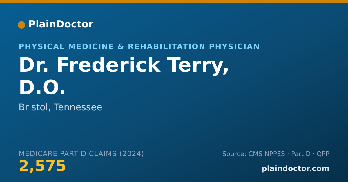 Shareable card for Frederick Terry, D.O. - Physical Medicine & Rehabilitation Physician, Bristol, TN