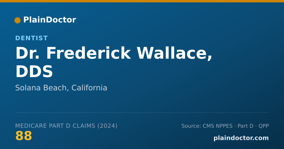 Shareable card for Frederick Wallace, DDS - Dentist, Solana Beach, CA