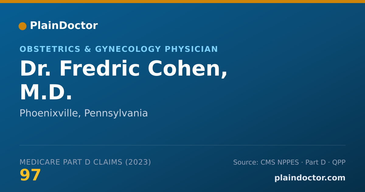 Shareable card for Fredric Cohen, M.D. - Obstetrics & Gynecology Physician, Phoenixville, PA