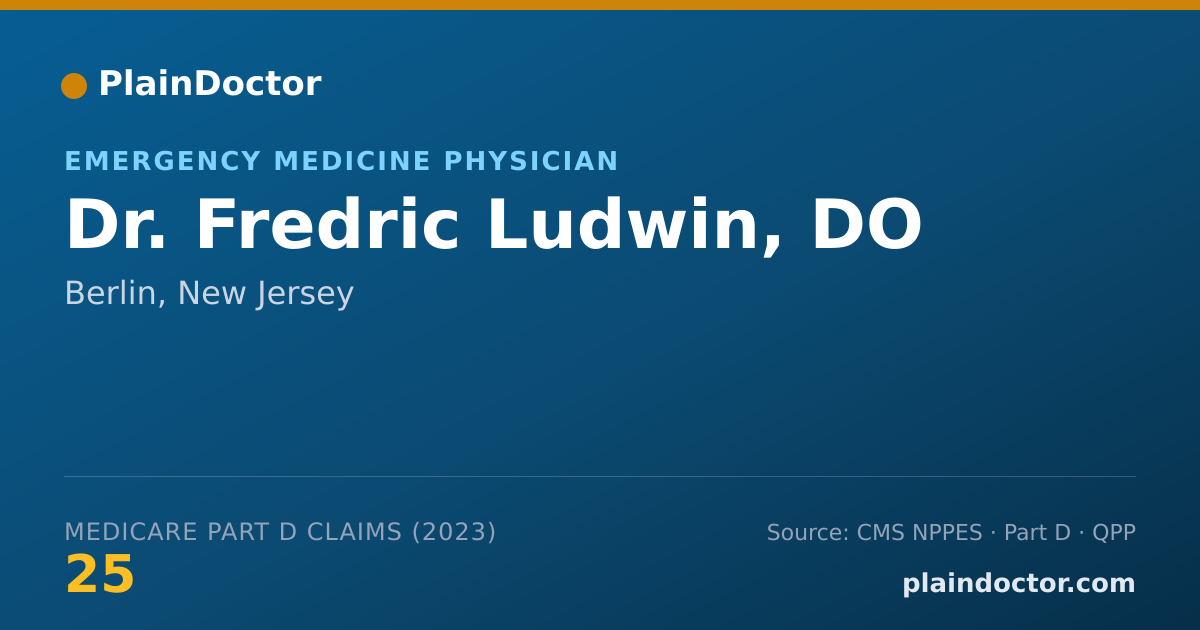 Shareable card for Fredric Ludwin, DO - Emergency Medicine Physician, Berlin, NJ