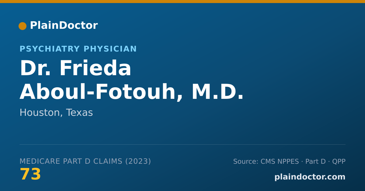 Shareable card for Frieda Aboul-Fotouh, M.D. - Psychiatry Physician, Houston, TX