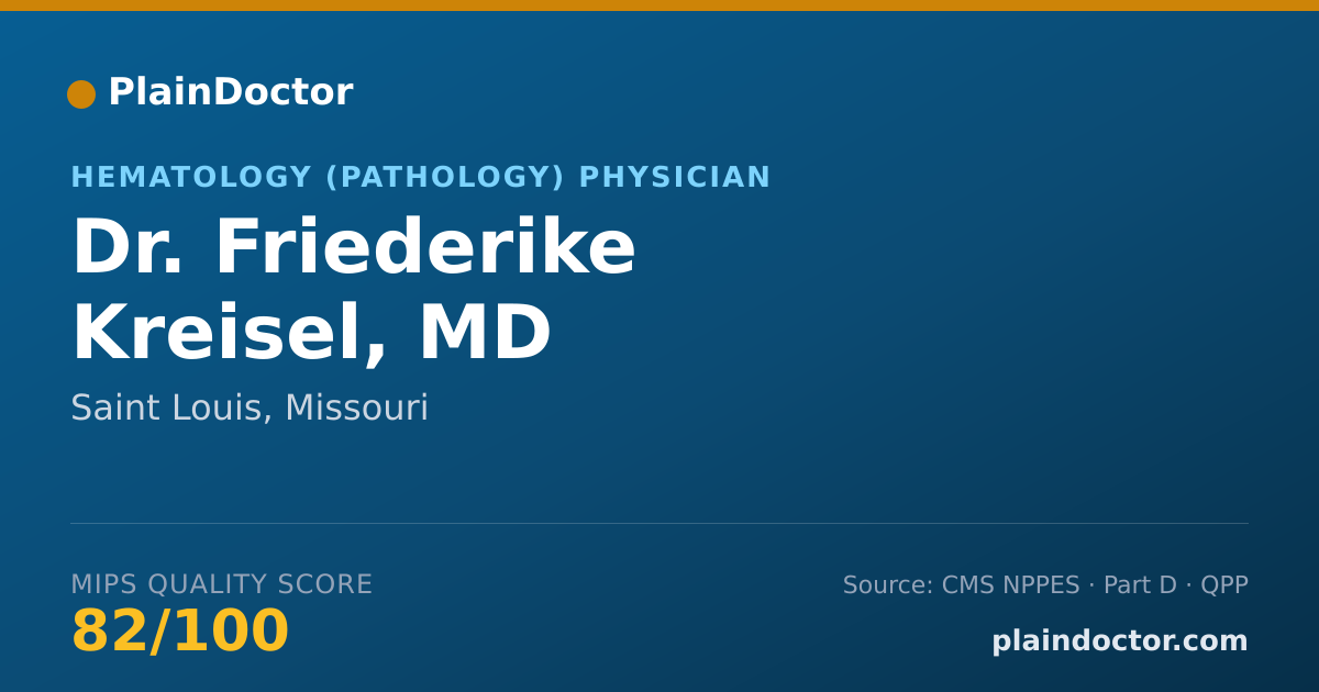 Shareable card for Friederike Kreisel, MD - Hematology (Pathology) Physician, Saint Louis, MO