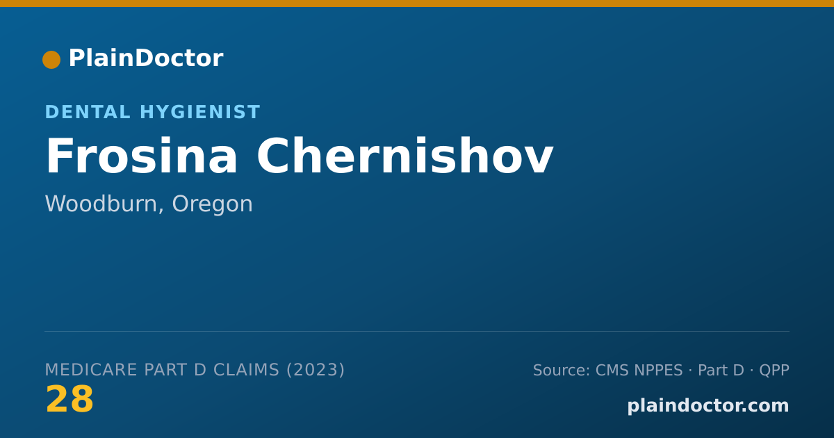 Shareable card for Frosina Chernishov - Dental Hygienist, Woodburn, OR