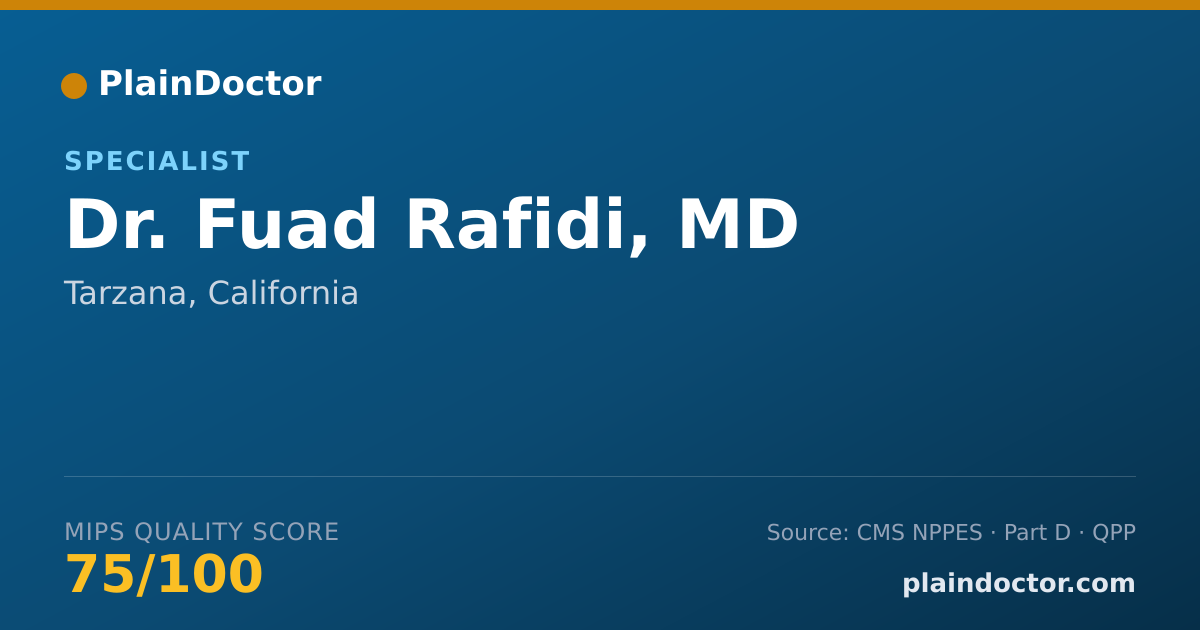 Shareable card for Fuad Rafidi, MD - Specialist, Tarzana, CA