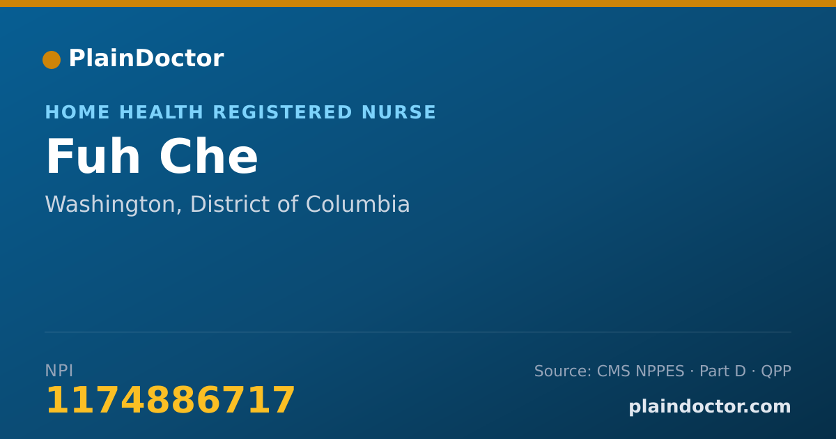 Shareable card for Fuh Che - Home Health Registered Nurse, Washington, DC